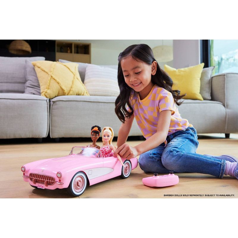 slide 2 of 6, Hot Wheels RC Barbie Corvette Remote Control Car from Barbie: The Movie, 1 ct