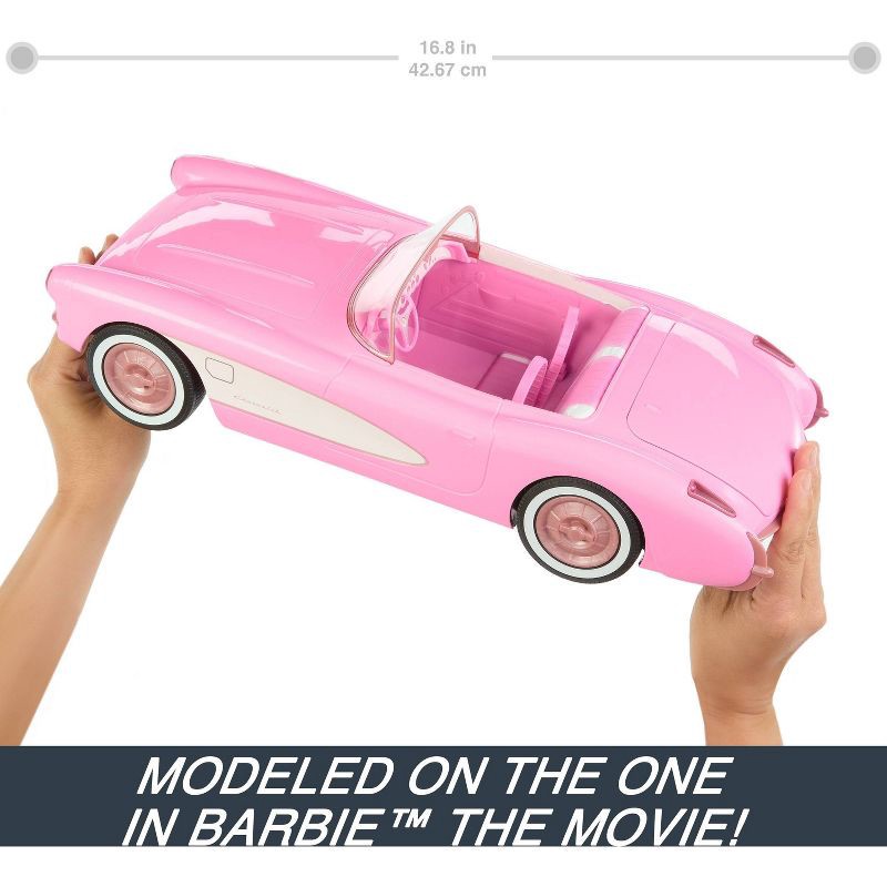 slide 3 of 6, Hot Wheels RC Barbie Corvette Remote Control Car from Barbie: The Movie, 1 ct