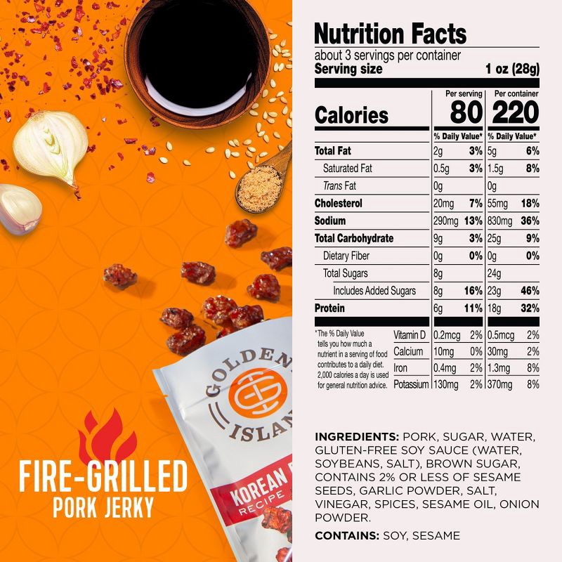 slide 6 of 9, Golden Island Korean BBQ Tender Pork Bites - 2.85oz, 2.85 oz