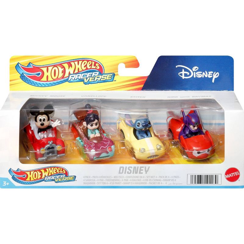 slide 5 of 6, Hot Wheels RacerVerse Disney Vehicle Set - 4pk, 4 ct