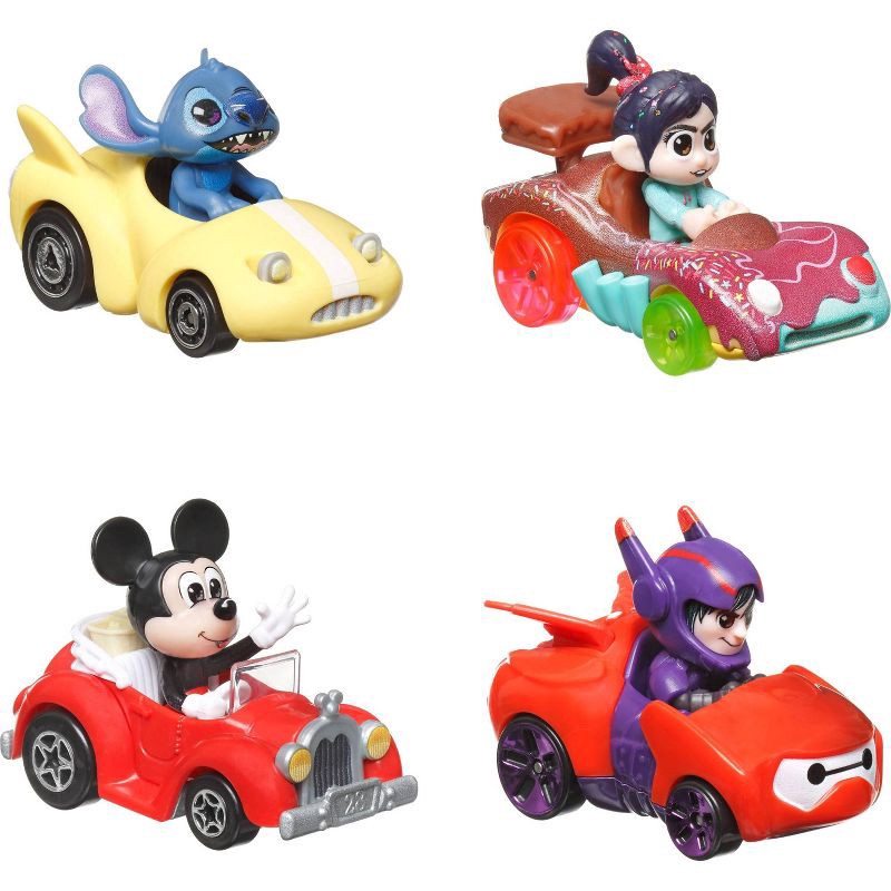 slide 1 of 6, Hot Wheels RacerVerse Disney Vehicle Set - 4pk, 4 ct