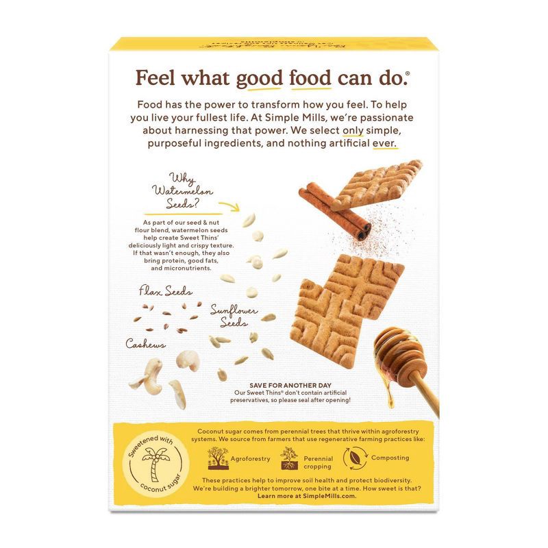 slide 2 of 3, Simple Mills Honey Cinnamon Sweet Thins - 4.25oz, 4.25 oz