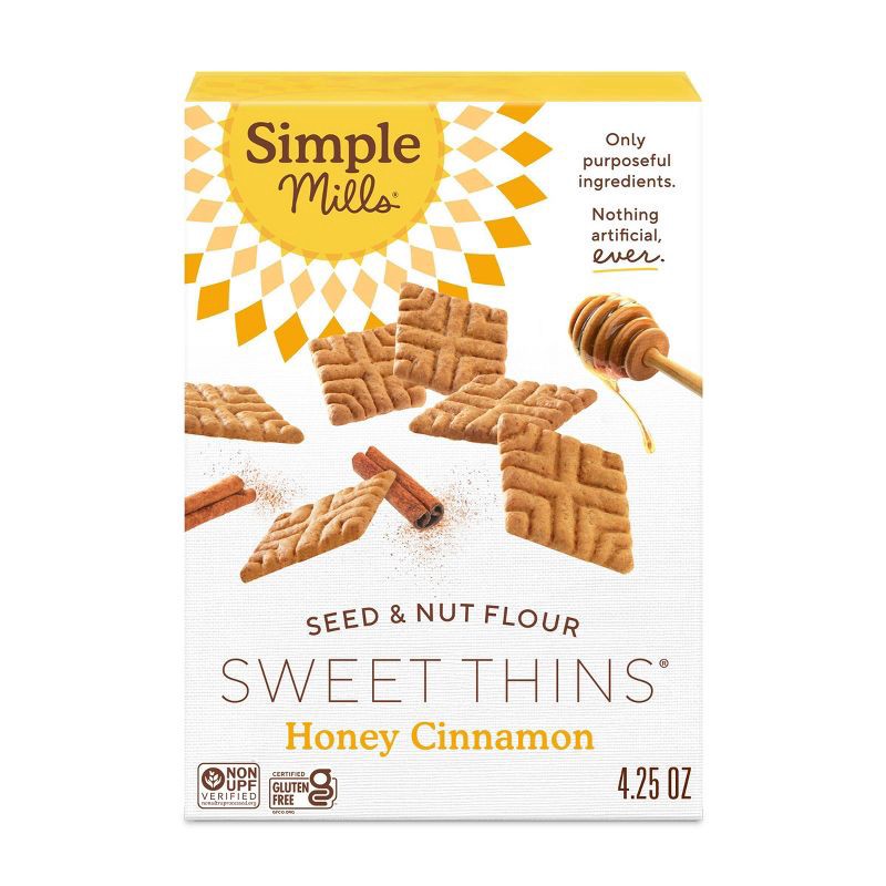 slide 1 of 3, Simple Mills Honey Cinnamon Sweet Thins - 4.25oz, 4.25 oz