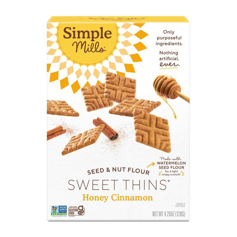 slide 1 of 3, Simple Mills Honey Cinnamon Sweet Thins - 4.25oz, 4.25 oz