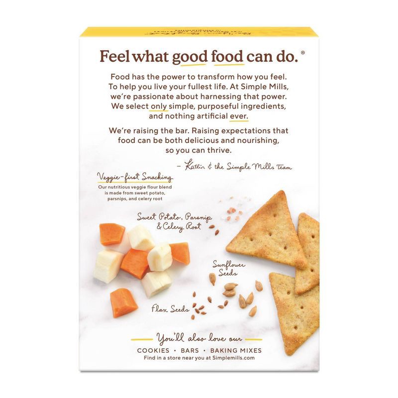 slide 2 of 5, Simple Mills Veggie Flour Pita Crackers Himalayan Salt - 4.25oz, 4.25 oz