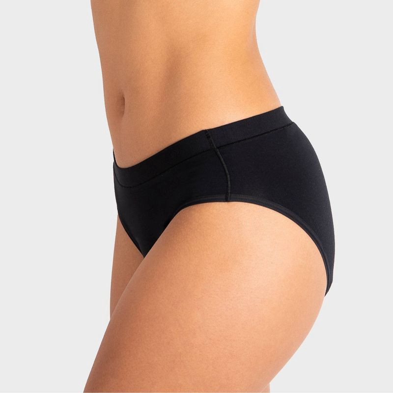 slide 5 of 10, Saalt Heavy Absorbency Briefs Super Soft Modal Comfort Leak Proof Women's Period Underwear - Volcanic Black - M, 1 ct
