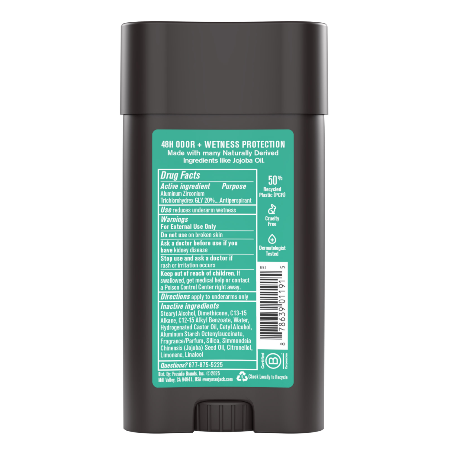 slide 3 of 8, Every Man Jack Men's Sea Salt + Citrus Antiperspirant Deodorant - 2.6 oz, 2.6 oz