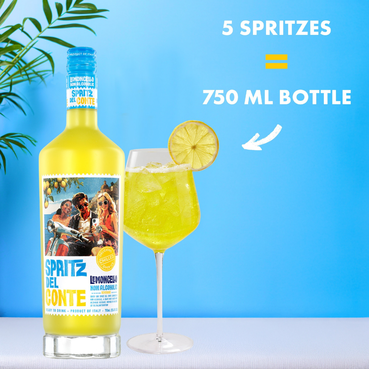 slide 4 of 8, Spritz Del Conte Non-Alcoholic Lemoncello Cocktail 750ml, 750 ml