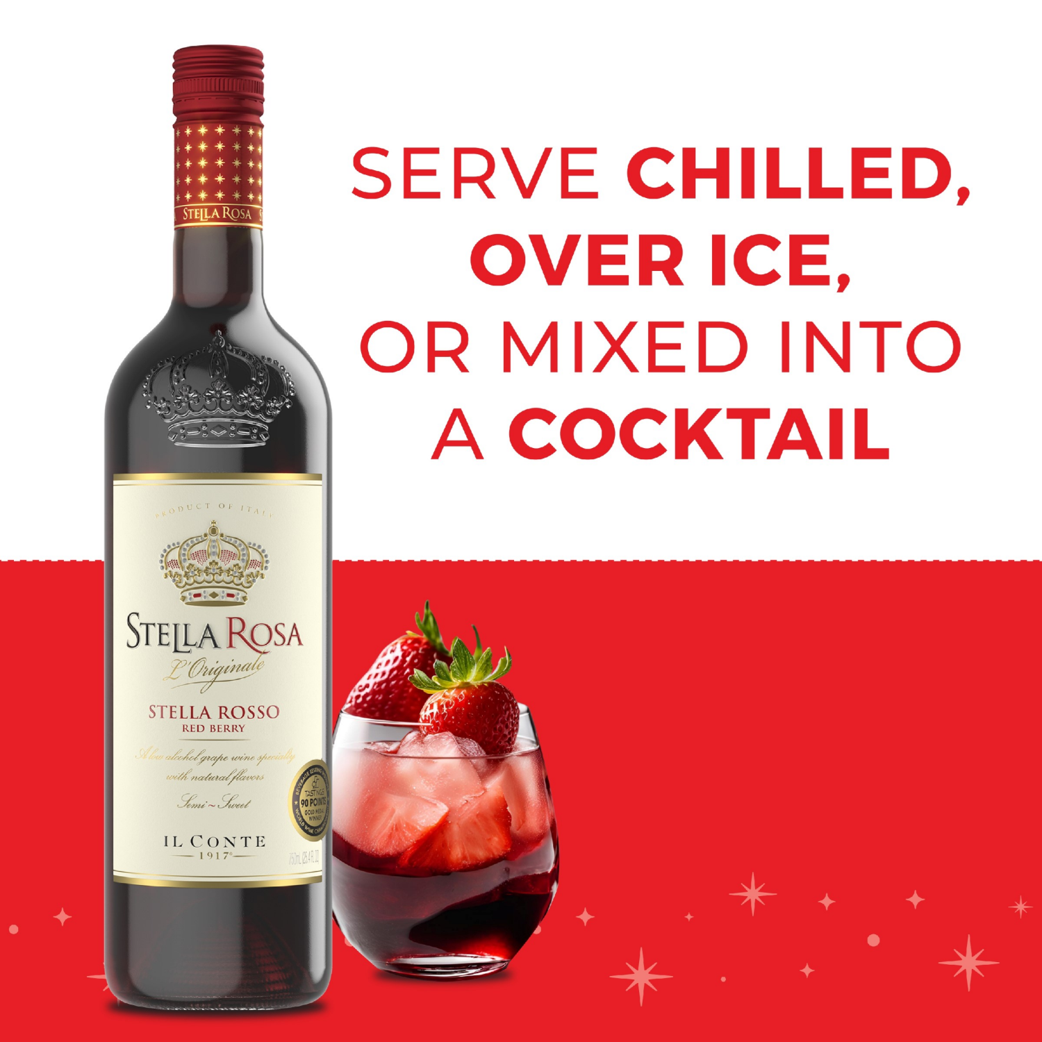 slide 8 of 8, Stella Rosa Rosso Red Berry Semi-Sweet Red Wine 750 ml, 25.4 fl oz