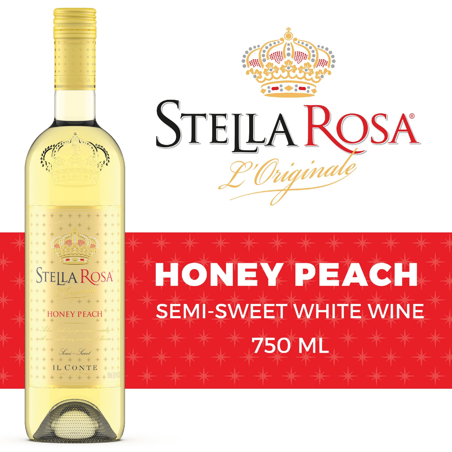 slide 6 of 8, Stella Rosa Golden Honey Peach Semi-Sweet White Wine 750mL, 25.4 fl oz