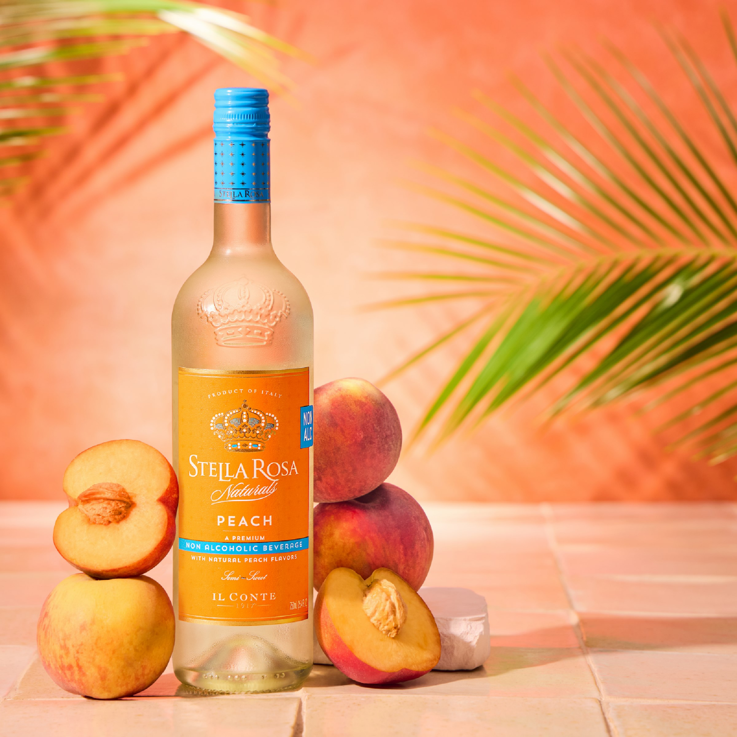 slide 3 of 8, Stella Rosa Naturals Peach Naturals Non-Alcoholic Beverage 750mL, 1 ct