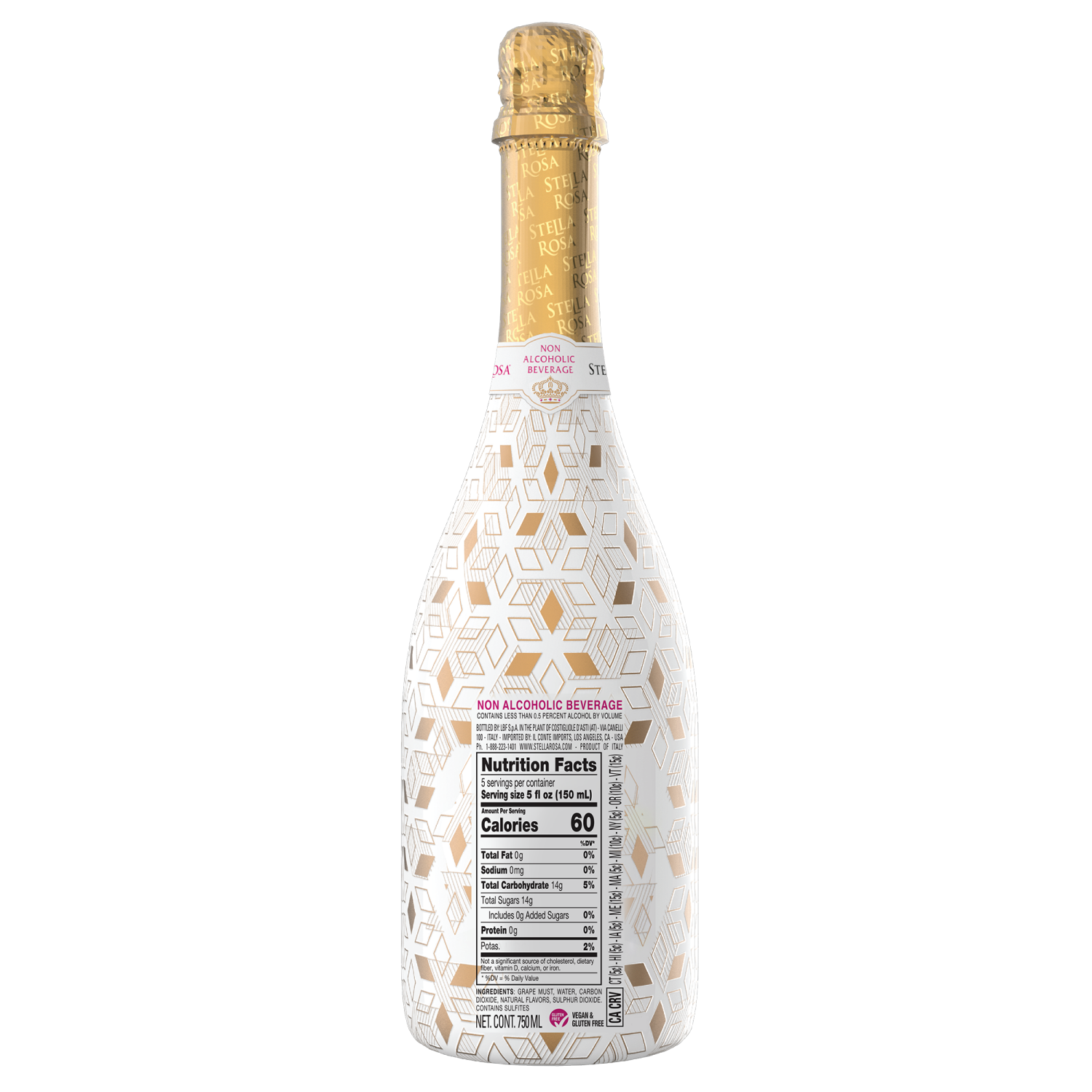 slide 2 of 4, Stella Rosa Naturals Sparkling Cranberry Non-Alcoholic Wine 750 Ml, 750 ml