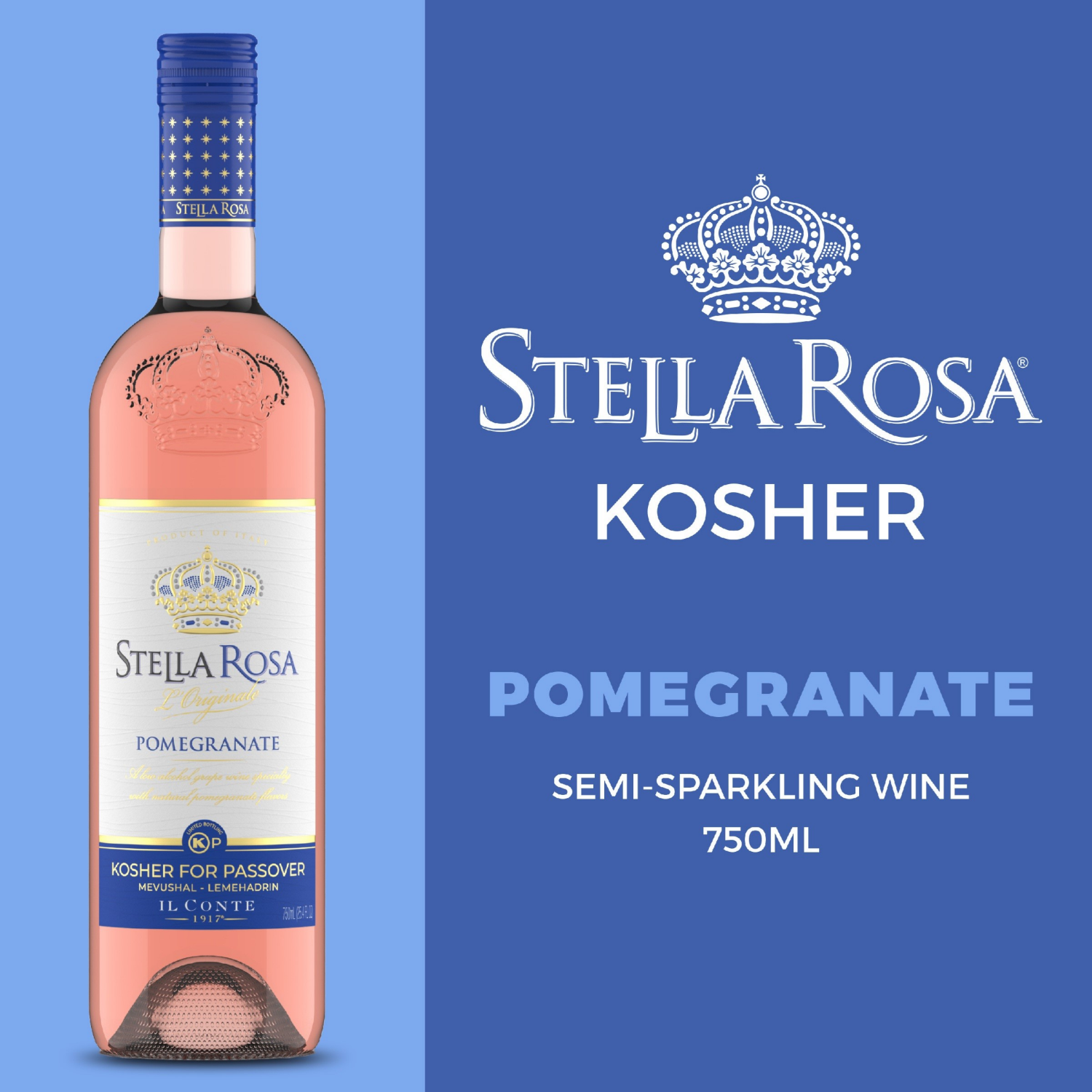 slide 6 of 8, Stella Rosa Kosher Pomegranate Rose Wine 750 ml, 750 ml
