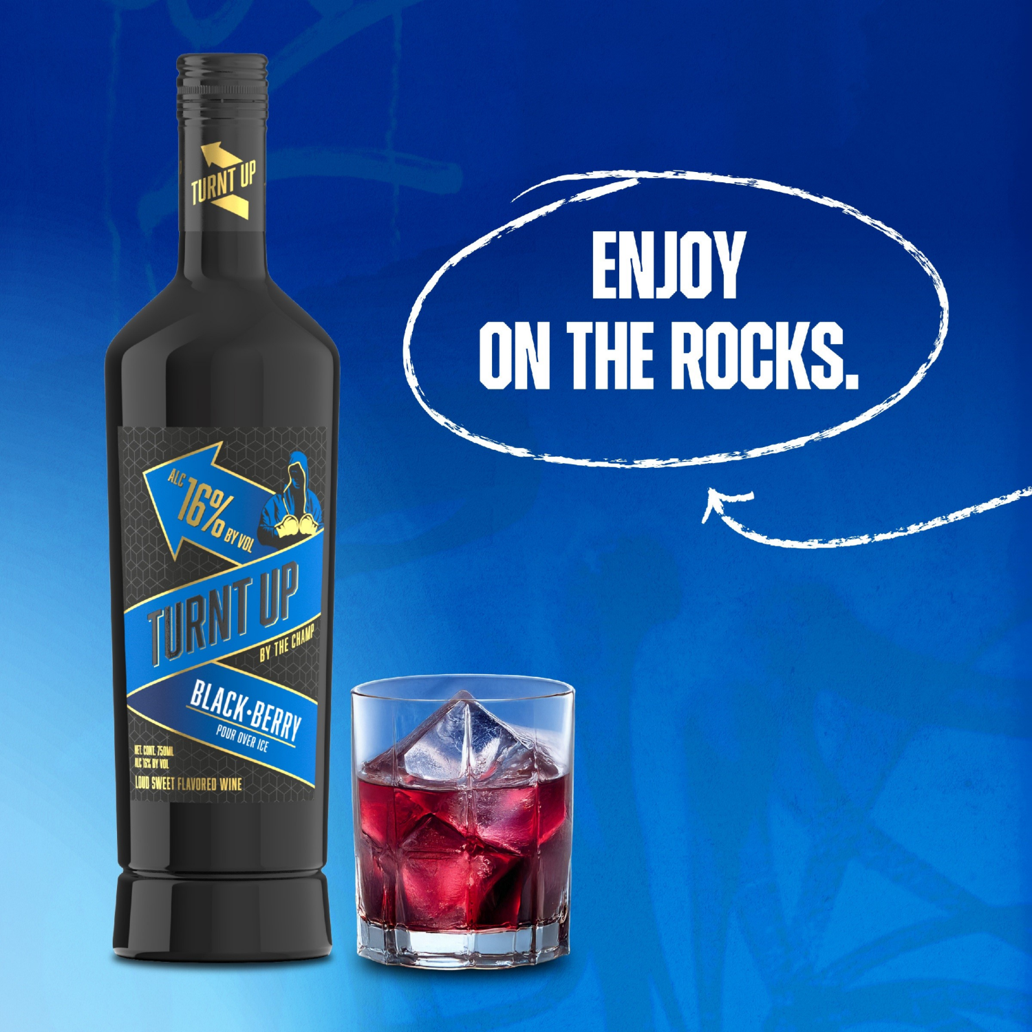 slide 2 of 4, Turnt Up By The Champ Black-Berry Sweet Red Wine 750 ml, 750 ml