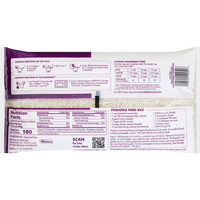 slide 2 of 9, Mahatma Jasmine Rice - 5lb, 5 lb