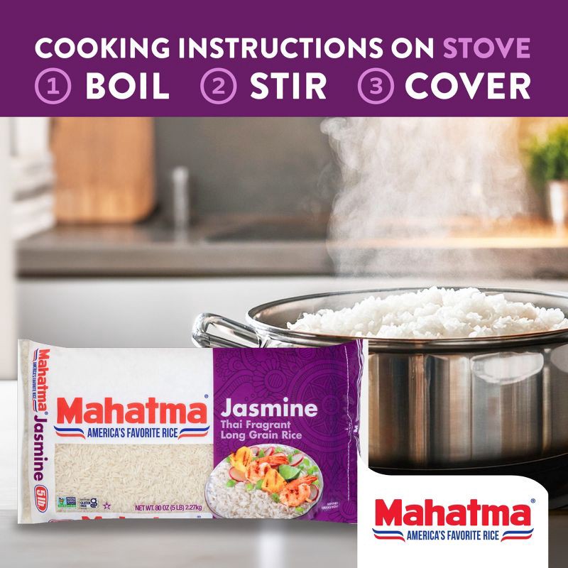 slide 4 of 9, Mahatma Jasmine Rice - 5lb, 5 lb