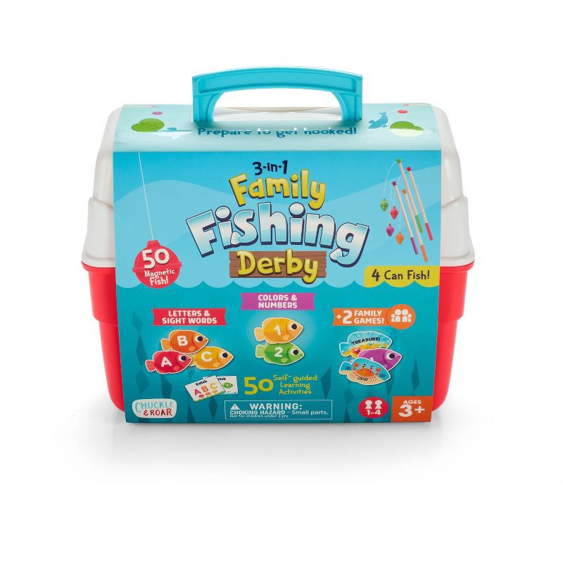 slide 3 of 9, Chuckle & Roar 3-in-1 Family Fishing Derby Game, 1 ct