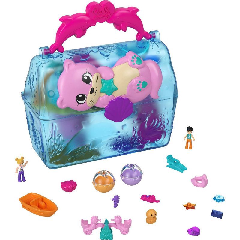 slide 1 of 6, Polly Pocket Sparkle Cove Adventure Island Treasure Chest Playset, 1 ct