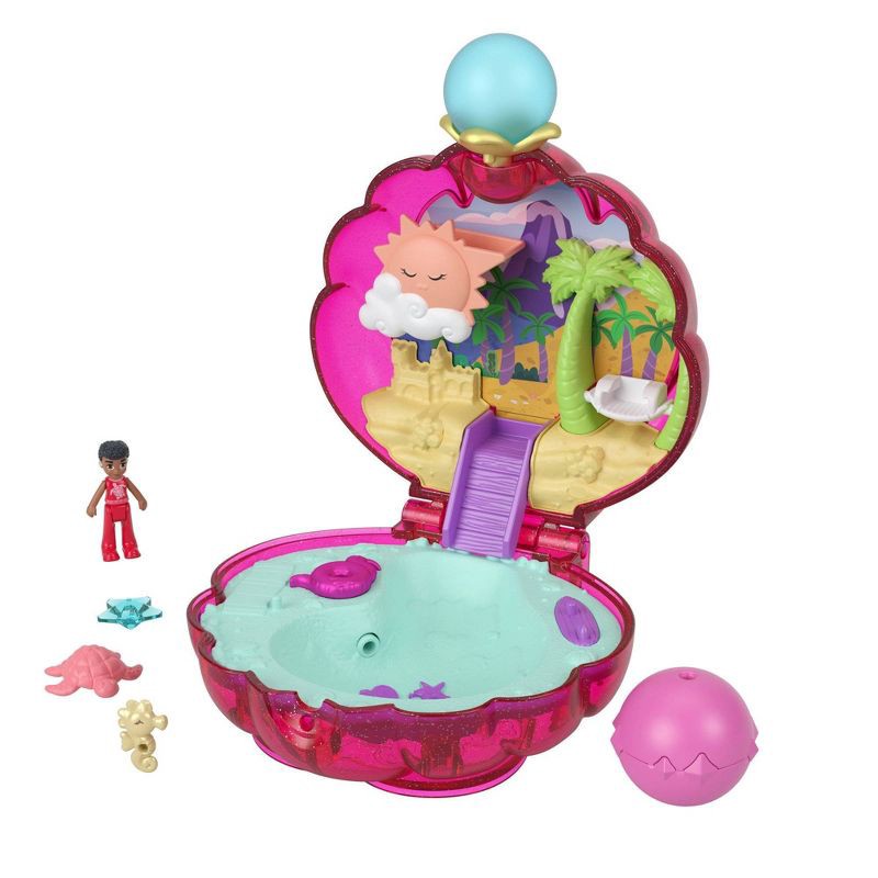 slide 2 of 6, Polly Pocket Sparkle Cove Adventure Beach Compact Playset, 1 ct