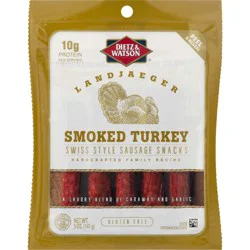 Dietz & Watson Landjaeger Smoked Turkey Swiss Sausage Snacks