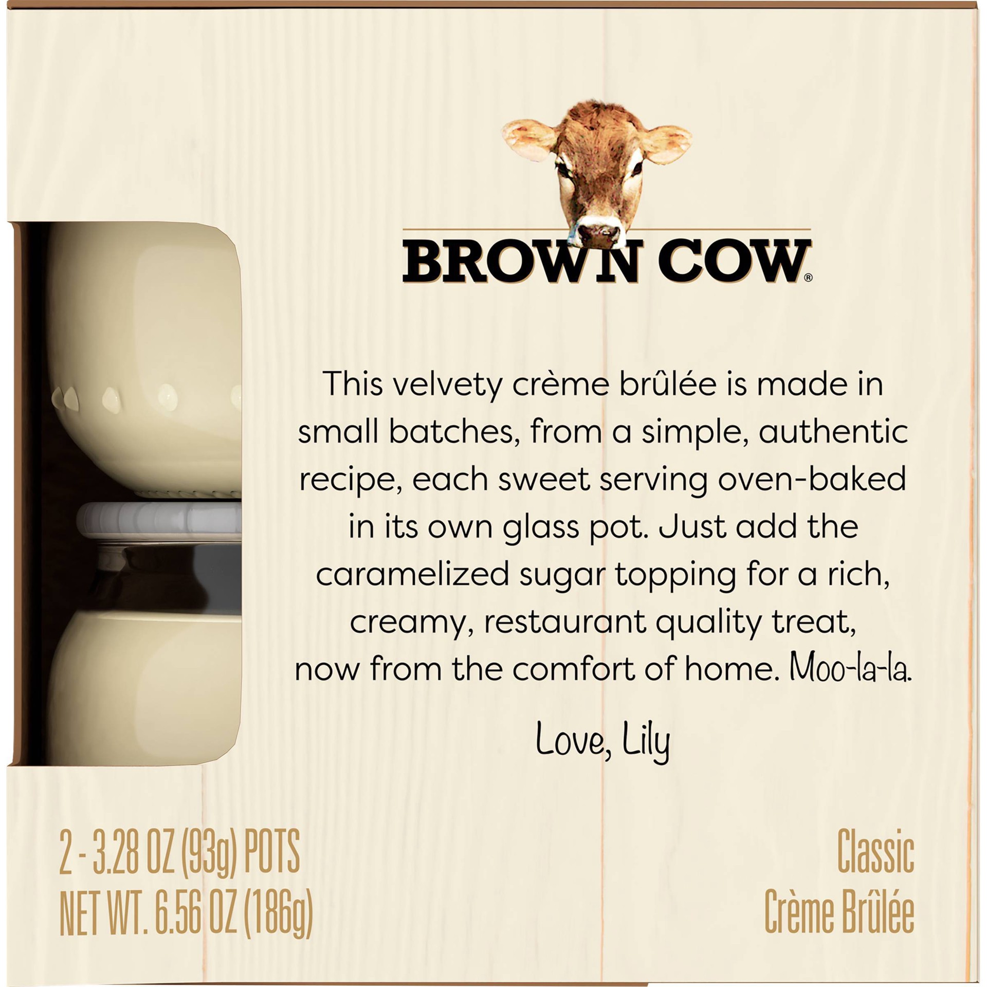 Brown Cow Single Serve Crème Brûlée Dessert 6.56oz/2ct 3.28 oz Shipt