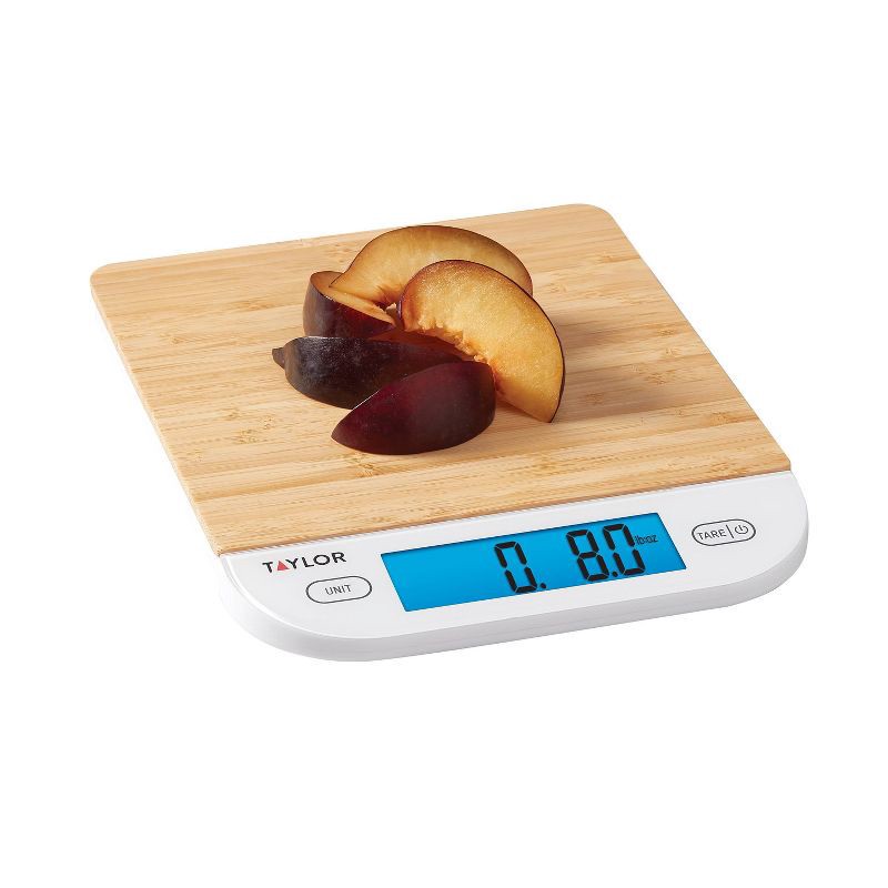 slide 5 of 11, Taylor Digital Kitchen 15lb Food Scale Eco-Friendly Bamboo, 15 lb
