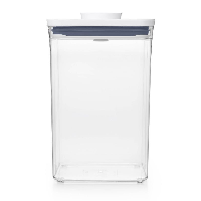 slide 3 of 7, OXO POP 4.4qt Plastic Big Square Airtight Food Storage Container Clear: Dishwasher-Safe, Silicone Lid, 4.4 qt