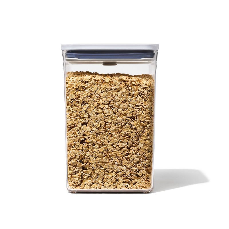 slide 6 of 7, OXO POP 4.4qt Plastic Big Square Airtight Food Storage Container Clear: Dishwasher-Safe, Silicone Lid, 4.4 qt