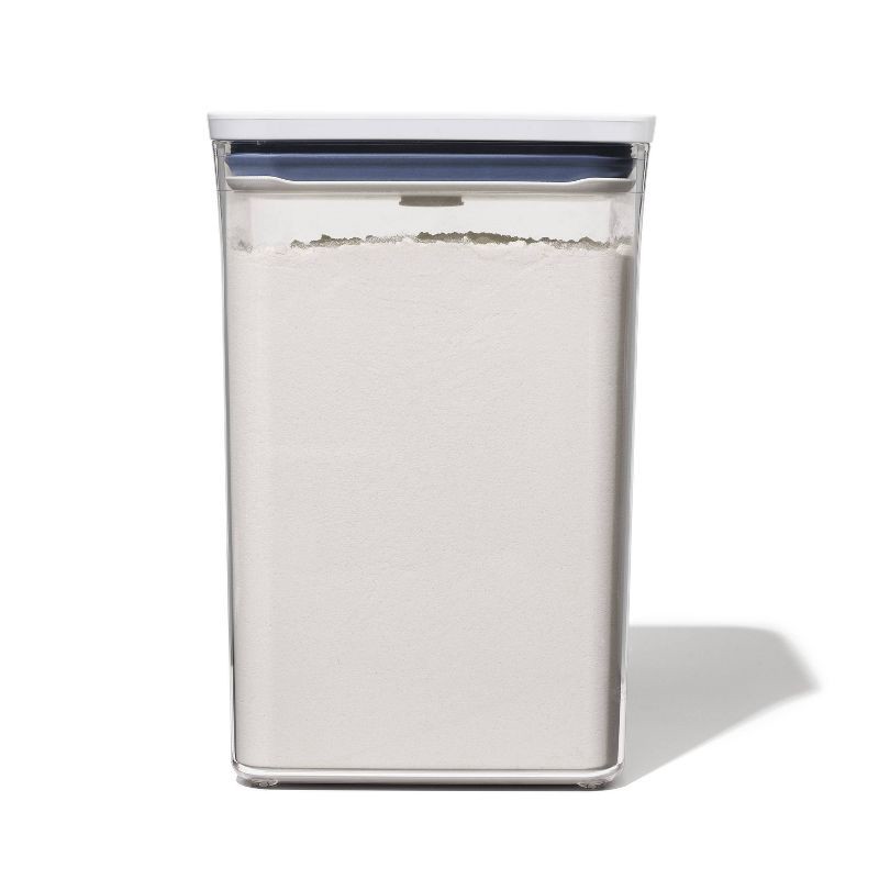 slide 7 of 7, OXO POP 4.4qt Plastic Big Square Airtight Food Storage Container Clear: Dishwasher-Safe, Silicone Lid, 4.4 qt