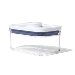 OXO POP 0.6qt Plastic Rectangle Airtight Food Storage Container White: Dishwasher-Safe, Silicone Lid