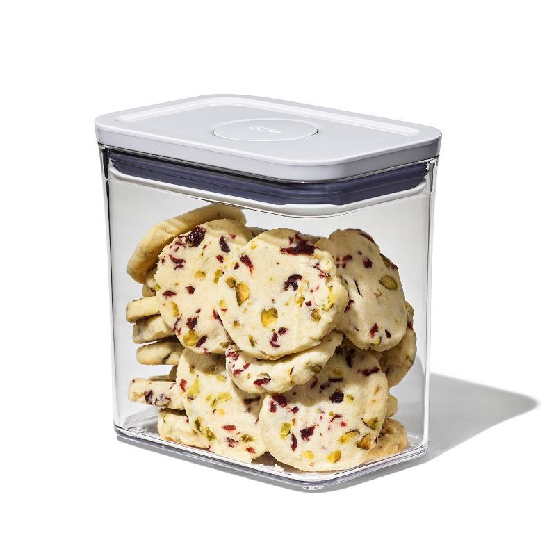 slide 3 of 10, OXO POP 3pc Plastic Food Storage Container Set Clear: Air Tight Seal, Dishwasher-Safe, Lifetime Warranty, 3 ct