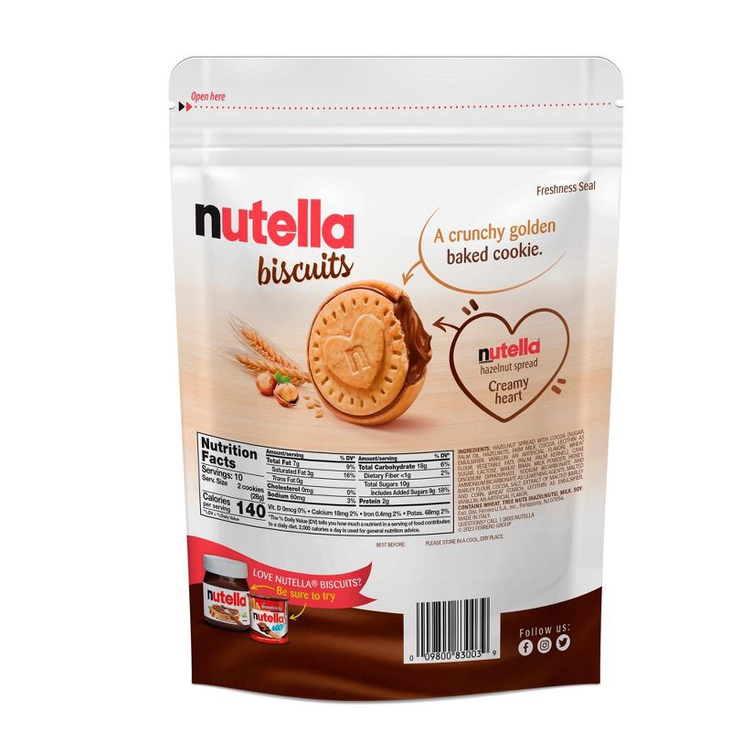 slide 6 of 9, Nutella Biscuits - 20ct/9.7oz, 20 ct, 9.7 oz