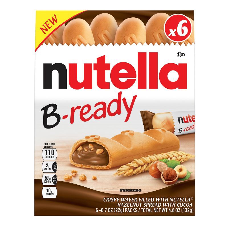 slide 1 of 7, Nutella B-Ready - 6ct/6oz, 6 ct; 6 oz