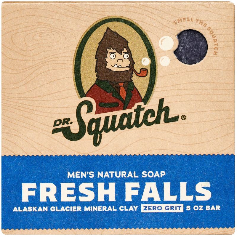 slide 1 of 6, DR. SQUATCH Men's All Natural Bar Soap - Fresh Falls - Clean Breeze Scent - 5oz, 5 oz