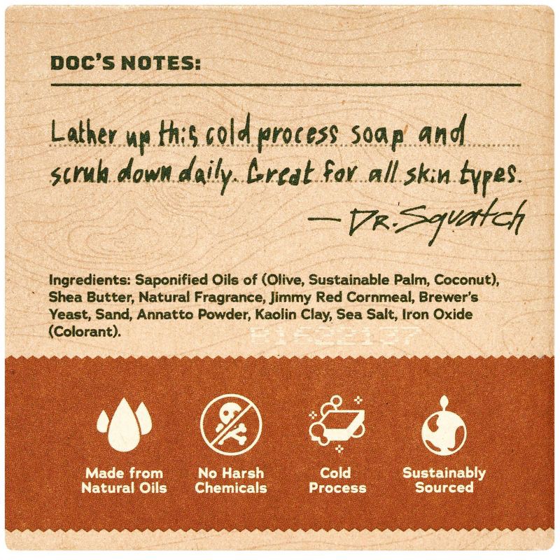 slide 2 of 6, DR. SQUATCH Men's All Natural Bar Soap - Wood Barrel Bourbon - 5oz, 5 oz