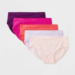 Girls' 5pk Microfiber Hipster - All In Motion™ Neon Pink M