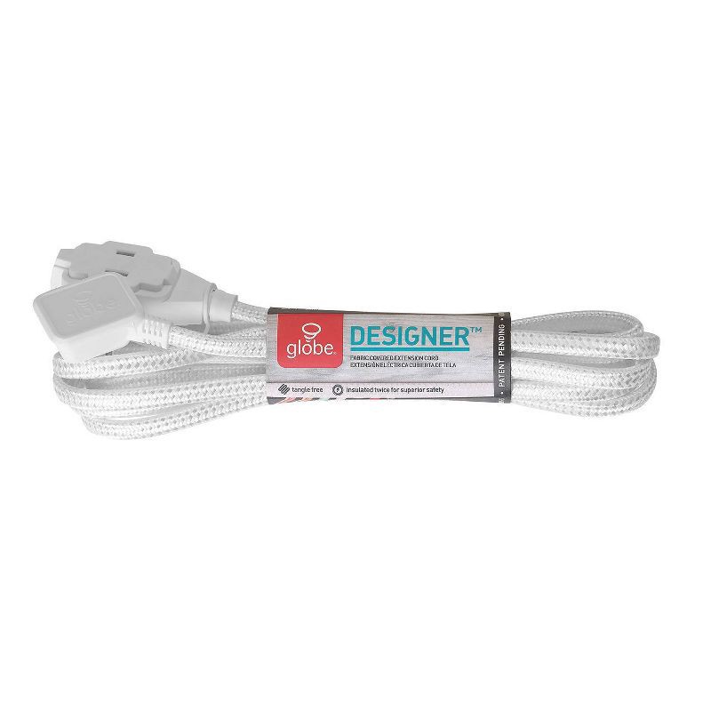 slide 1 of 4, Globe Electric 9' 3 Outlet Extension Cord White, 1 ct