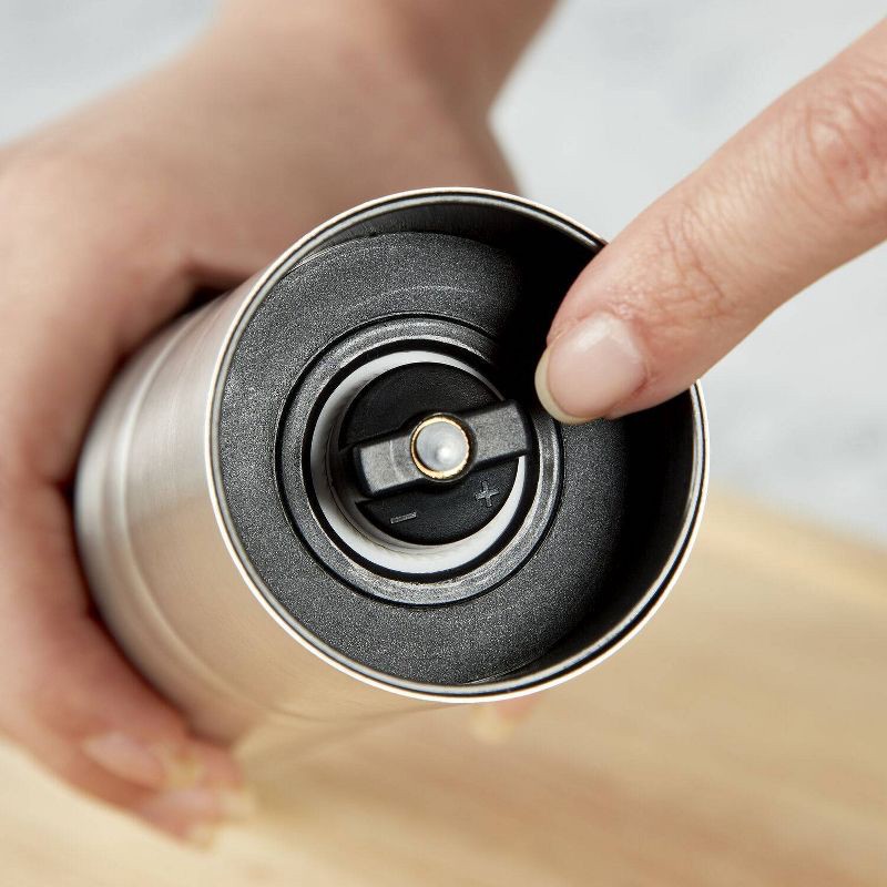 slide 3 of 3, KitchenAid Filled Stainless Steel Salt Grinder Silver, 1 ct