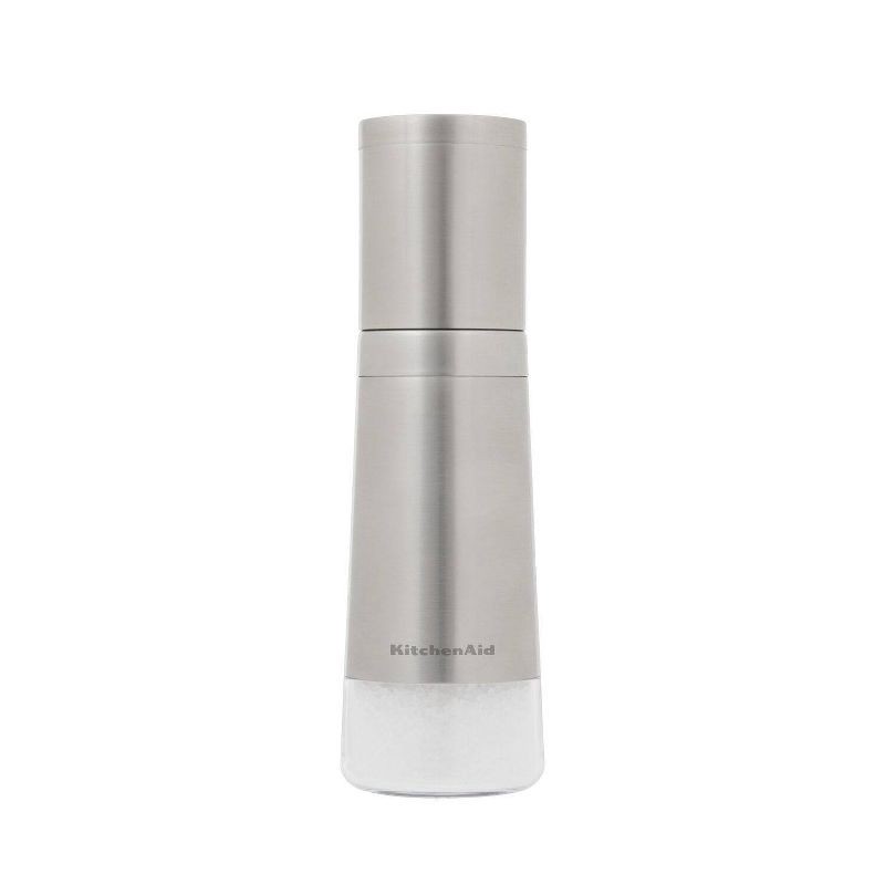 slide 1 of 3, KitchenAid Filled Stainless Steel Salt Grinder Silver, 1 ct