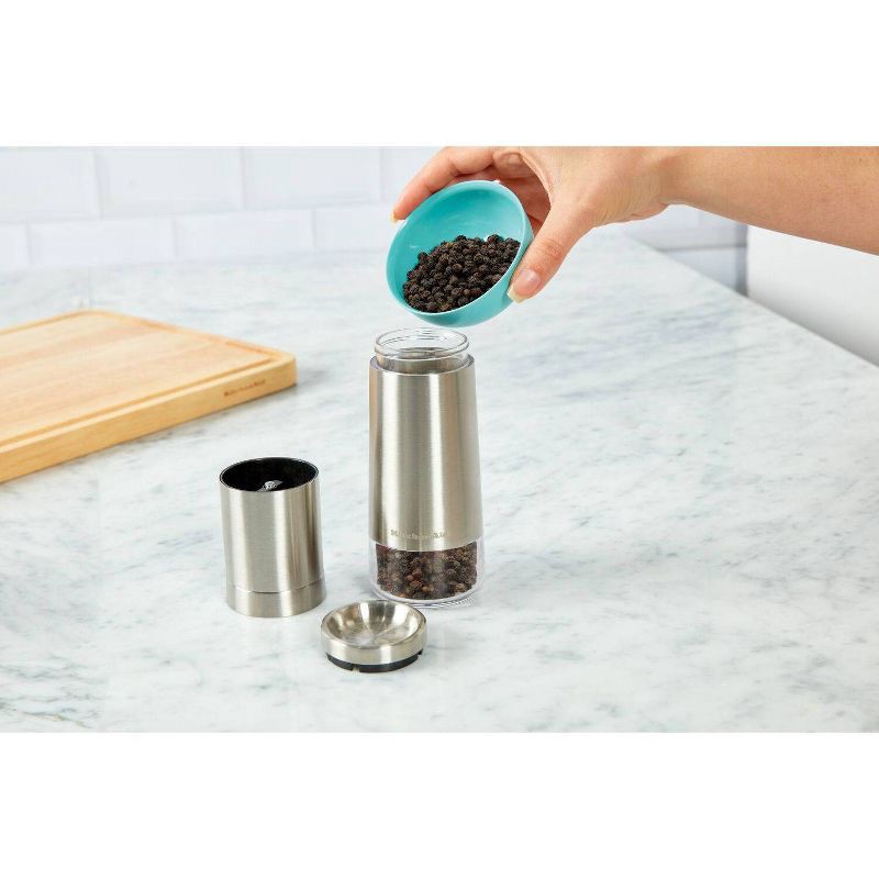 slide 3 of 4, KitchenAid Filled Stainless Steel Pepper Grinder Silver, 1 ct
