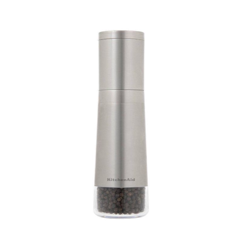 slide 1 of 4, KitchenAid Filled Stainless Steel Pepper Grinder Silver, 1 ct
