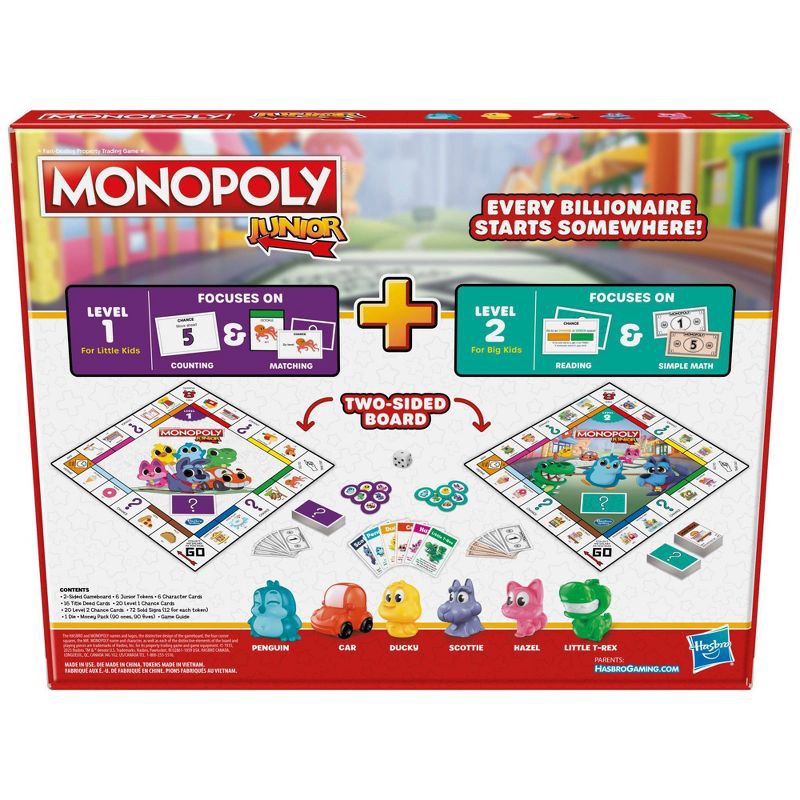 slide 5 of 9, Monopoly Junior 2 Kids Board Games in 1, 1 ct
