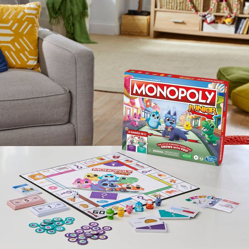 slide 6 of 9, Monopoly Junior 2 Kids Board Games in 1, 1 ct
