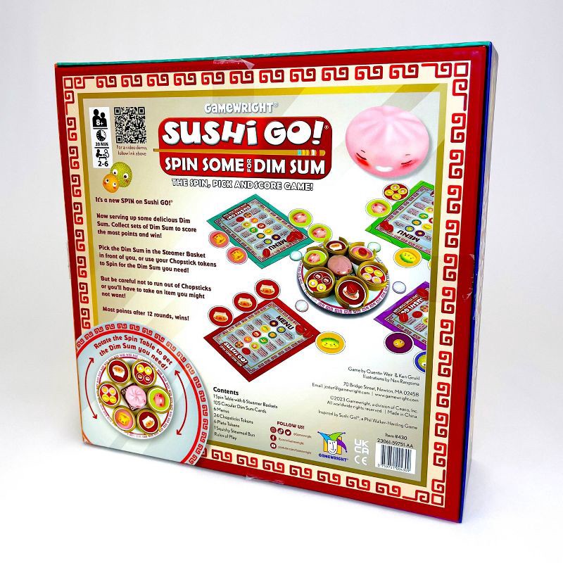 slide 8 of 9, Gamewright Sushi Go Spin Some for Dim Sum Board Game, 1 ct