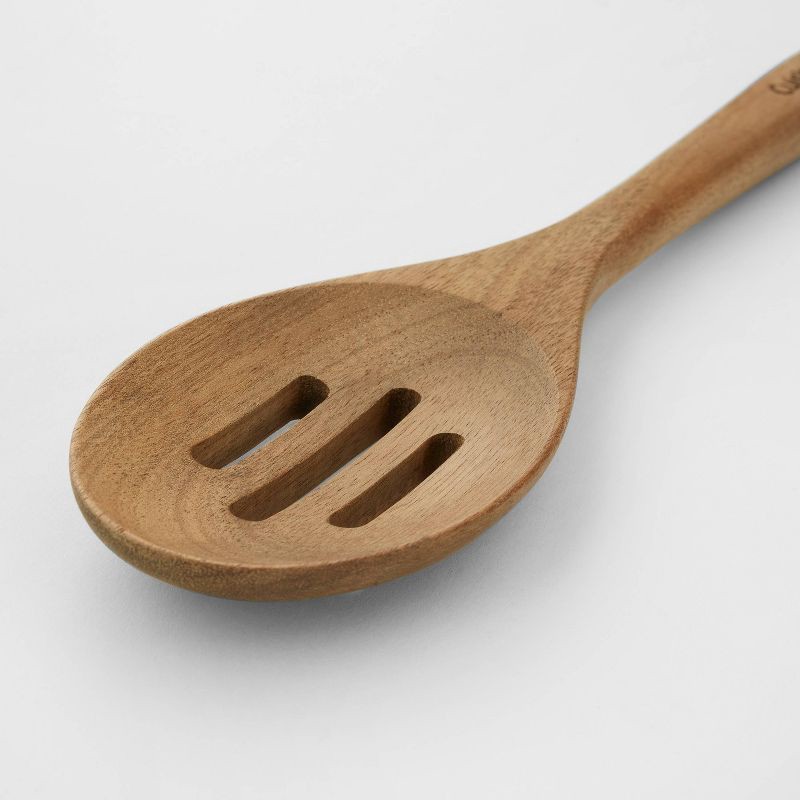 slide 5 of 5, Cuisinart 2pc Acacia Tool Set Natural Wood: Wooden Cooking Utensils, Slotted Spoon & Turner, Hand Wash, Adult Use, 2 ct