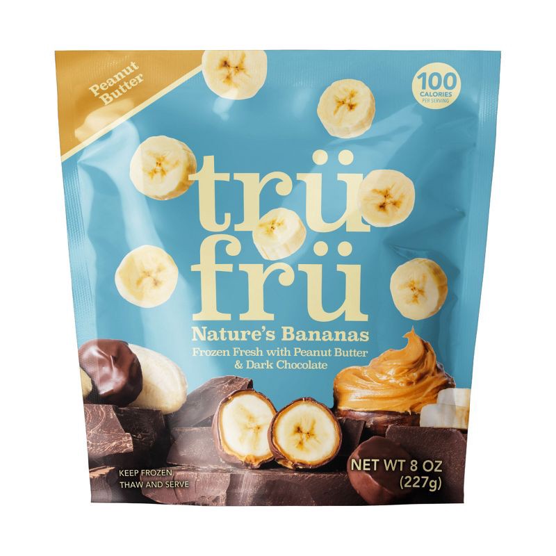 slide 1 of 7, Tru Fru Frozen Bananas in Peanut Butter & Dark Chocolate - 8oz, 8 oz