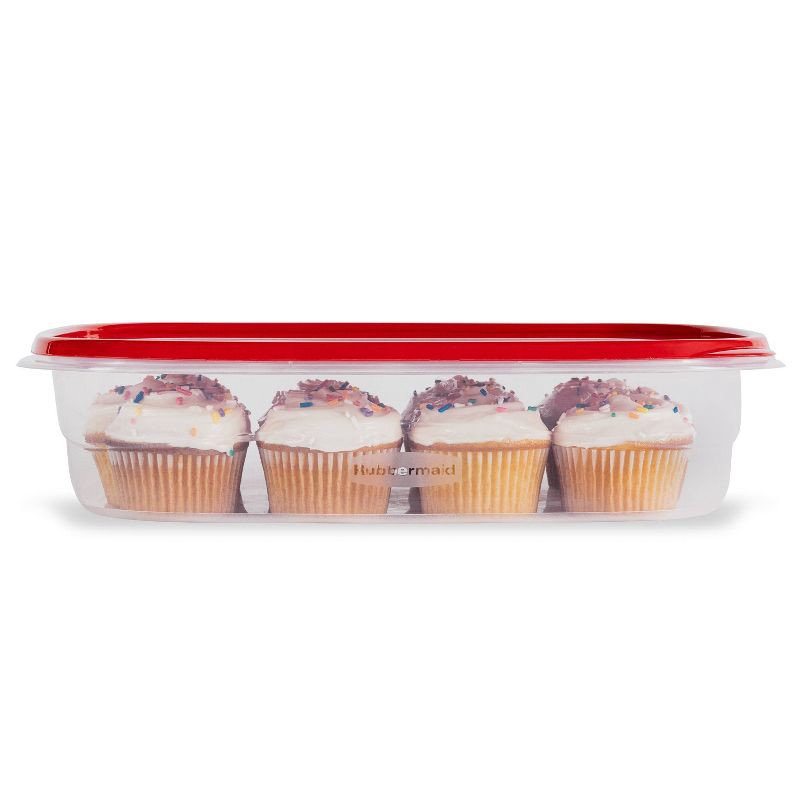 slide 3 of 8, Rubbermaid TakeAlong 2pk 1.1gal Plastic Rectangle Food Storage Containers - Ruby Red: Microwave & Freezer Safe, 2 ct, 1.1 gal