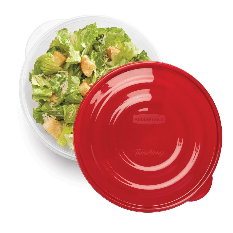 slide 4 of 8, Rubbermaid TakeAlong 15.7 Cup Plastic 2pk Serving Bowls Clear: Food Storage Containers, Microwave & Freezer Safe, 2 ct