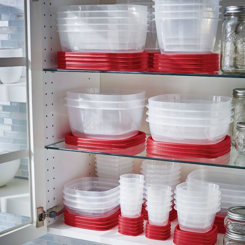 slide 6 of 6, Rubbermaid TakeAlong 11.7 Cup Plastic 2pk Large Square Food Storage Container Clear: Microwave & Freezer Safe, 2 ct