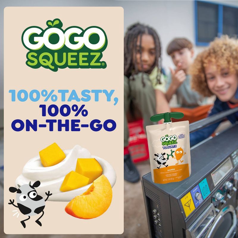 slide 6 of 7, GoGo SqueeZ yogurtZ Low Fat Peach & Mango Variety Pack - 3oz/16ct, 3 oz, 16 ct